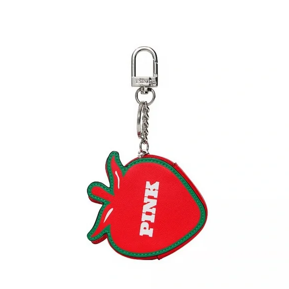 VS PINK- Strawberry Keychain Bag Charm - Picture 2 of 4